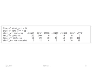 2/11/2021 3.1 Arrays 12
 