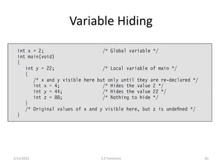 Variable Hiding
2/11/2021 3.2 Functions 81
 