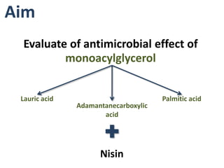IntroductionMonoacylglycerolsCARACHTERISTICS Partial esters of glycerol