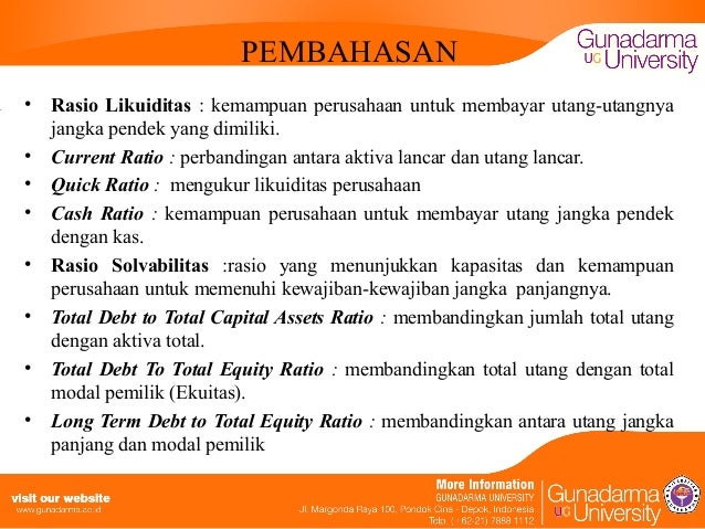Analisis Rasio Likuiditas Solvabilitas Dan Profitabilitas Pada Lapo