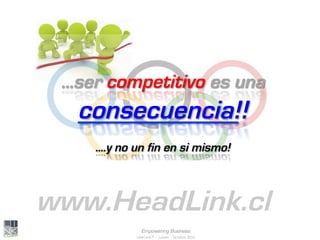…ser competitivo es una
 consecuencia!!
   ….y no un fin en si mismo!




                Empowering Business
           LinkCorp	
  ®	
  	
  -­‐	
  	
  Latam	
  	
  -­‐	
  Octubre	
  2012	
  
 