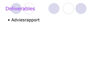 Deliverables Adviesrapport 