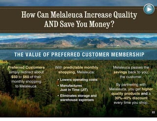 Melaleuca Business Overview