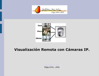 Visualización Remota con Cámaras IP. Depapaya.com Oiga,mire...click 