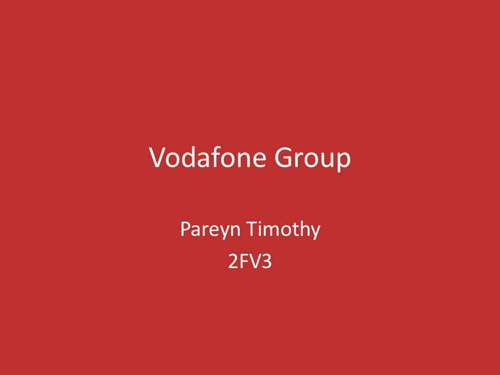 Ppt Vodafone