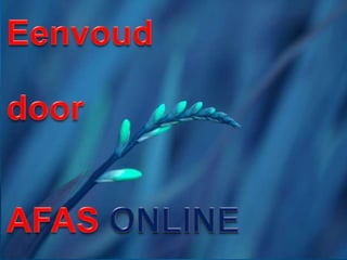 EenvouddoorAFAS ONLINE