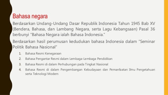BAHASA INDONESIA SEBAGAI IDENTITAS BANGSA