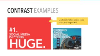www.solstice-mobile.com
CONTRAST EXAMPLES
Contrast makes slides look
slick and organized
 