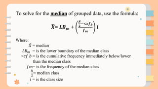 Measures of Central Tendency: Ungrouped and Grouped | PPTX ...