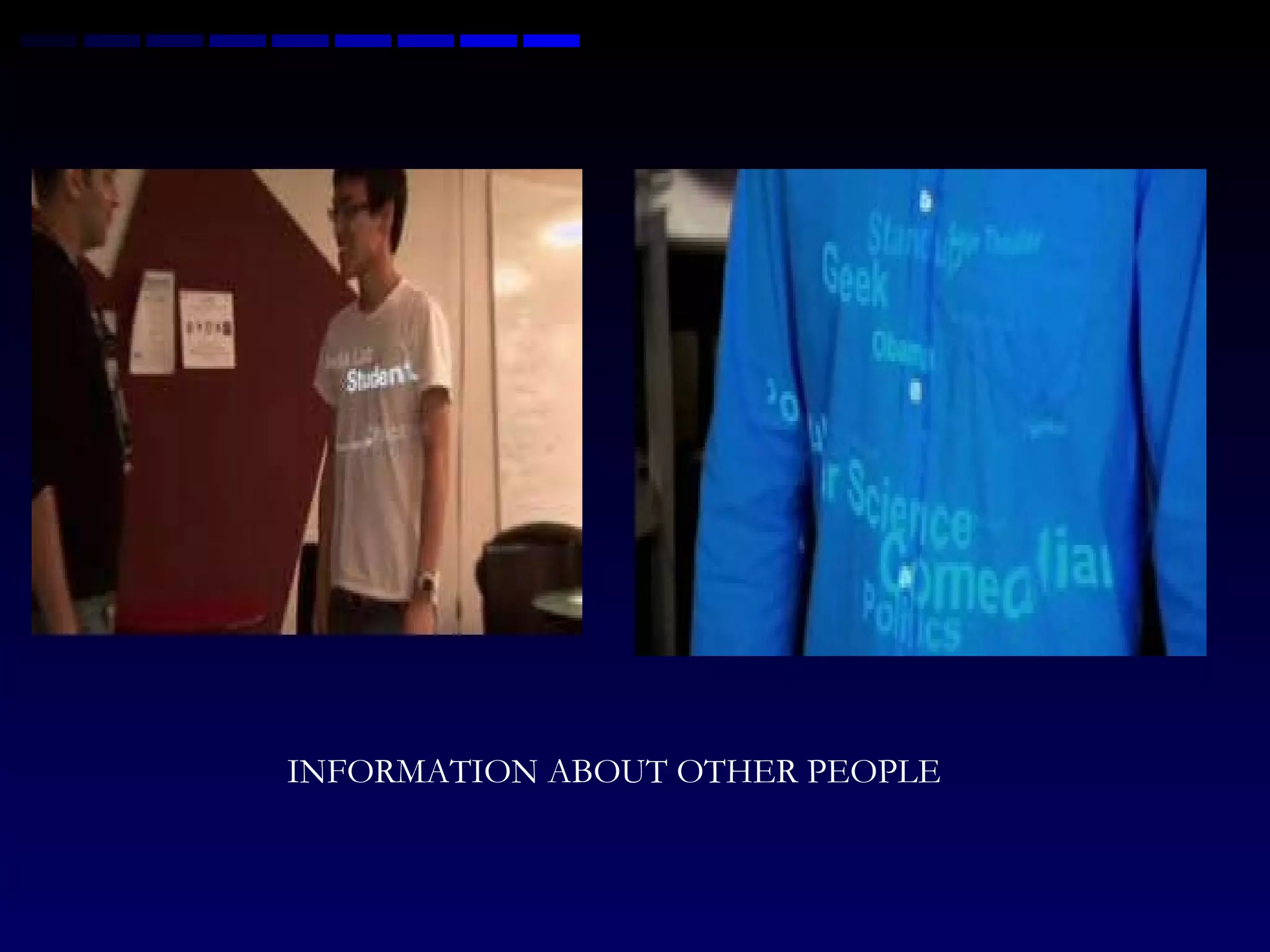 INFORMATION ABOUT OTHER PEOPLE 