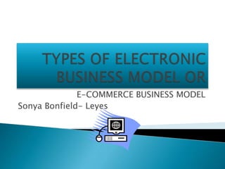 E-COMMERCE BUSINESS MODEL
Sonya Bonfield- Leyes
 
