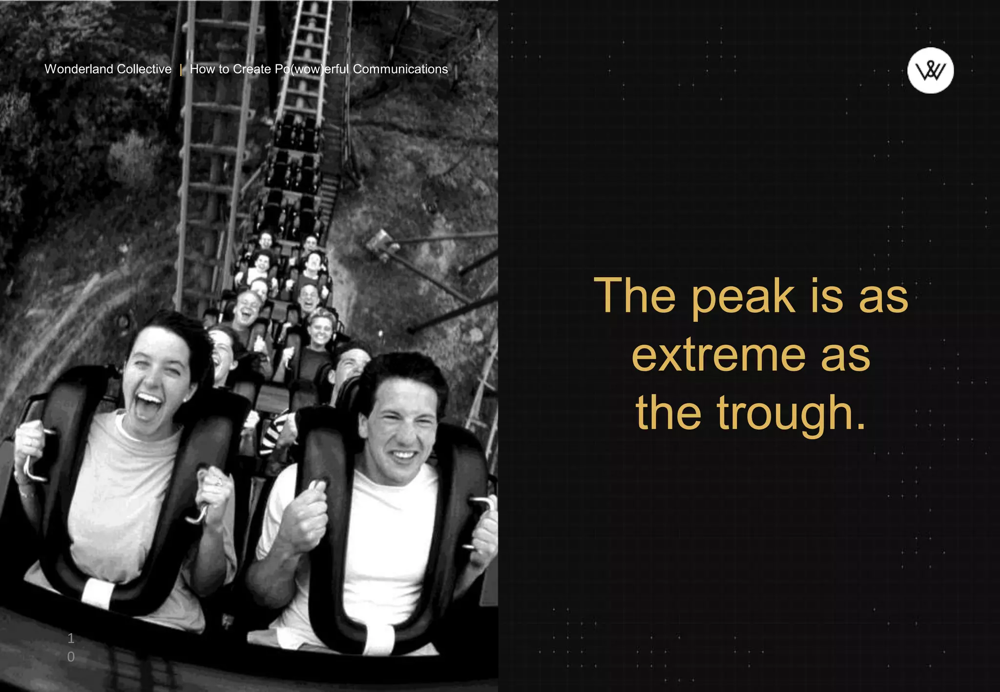 The peak is as
extreme as
the trough.
1
0
Wonderland Collective | How to Create Po(wow)erful Communications
 