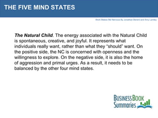 THE FIVE MIND STATES  The Natural Child . The energy associated with the Natural Child is spontaneous, creative, and joyfu...