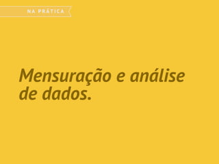 Mensuração e análise
de dados.
 