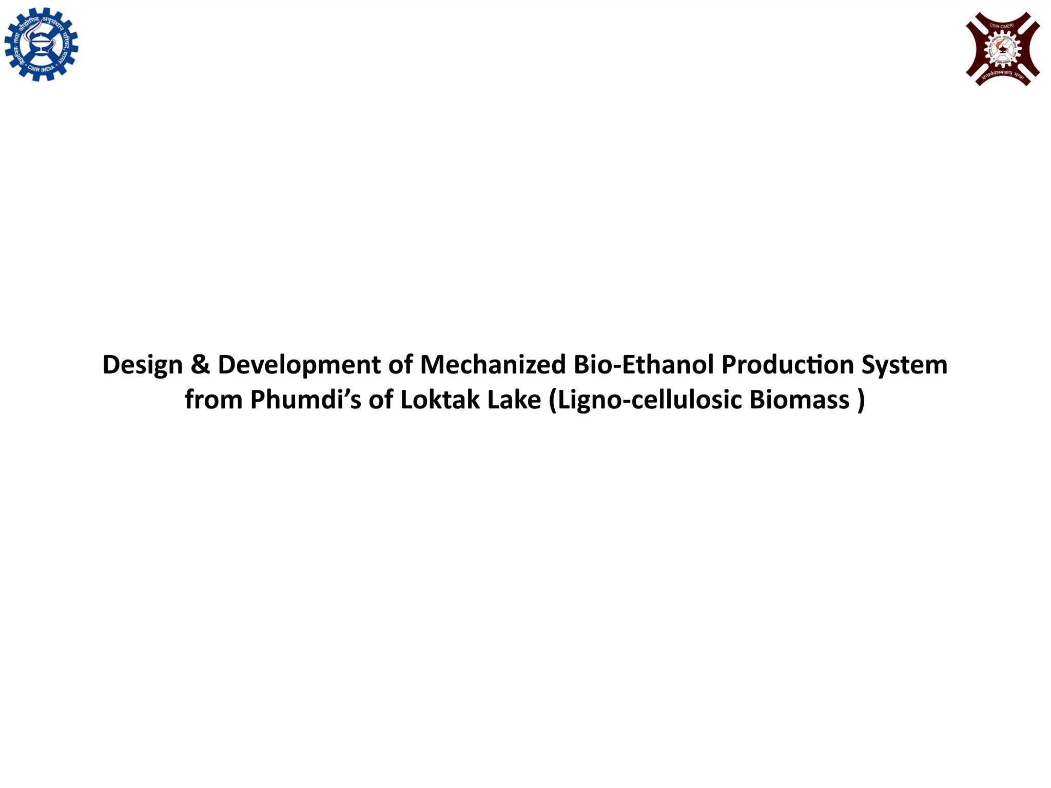 Presentation on Ethanol Production from Biomass | PPTX