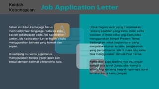 Job Application Letter / bahasa inggris / kelas 12 