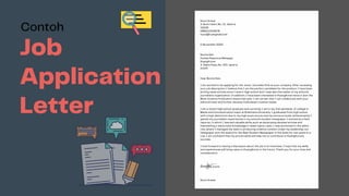 Job Application Letter / bahasa inggris / kelas 12 