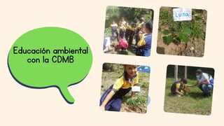 B
3 6
4 7
1 2 8
D
Q
C
O
X
C para confeti
B para desenfoque
Q para silencio
Educación ambiental
con la CDMB
 