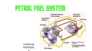 PETROL FUEL SYSTEM
Creted by
PRAVEEN.
 