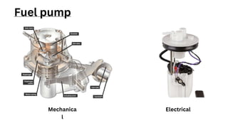 Fuel pump
Mechanica
l
Electrical
 