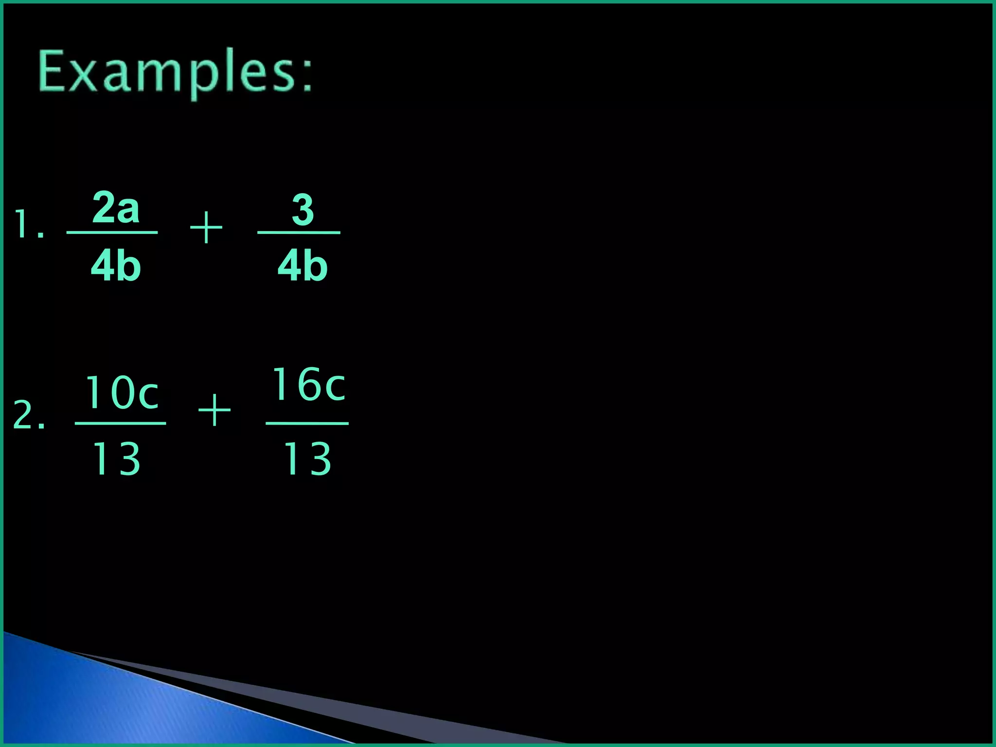 Adding Rational Expression | PPT