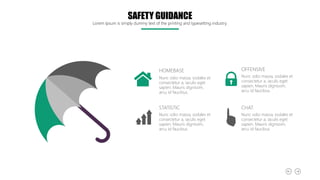 HOMEBASE
Nunc odio massa, sodales et
consectetur a, iaculis eget
sapien. Mauris dignissim,
arcu id faucibus.
STATISTIC
Nunc odio massa, sodales et
consectetur a, iaculis eget
sapien. Mauris dignissim,
arcu id faucibus.
OFFENSIVE
Nunc odio massa, sodales et
consectetur a, iaculis eget
sapien. Mauris dignissim,
arcu id faucibus.
CHAT
Nunc odio massa, sodales et
consectetur a, iaculis eget
sapien. Mauris dignissim,
arcu id faucibus.
SAFETY GUIDANCE
Lorem Ipsum is simply dummy text of the printing and typesetting industry.
 