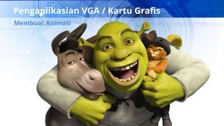 Pengaplikasian VGA / Kartu Grafis
Membuat Animasi
 