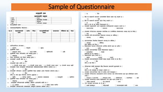 Sample of Questionnaire
 