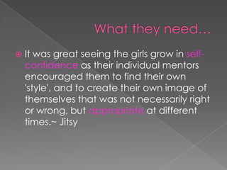 Walking the Posture Circuit Overview of the 2-day event4. 10 Must Haves in a teenage girl’s closet.5. What’s My body shape?