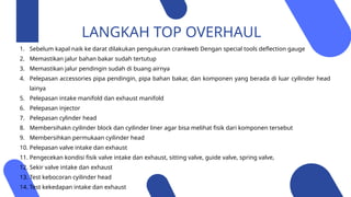 Spring Kapal overhaul engine kapal tug boath yanmar 6aym ete | PPTX