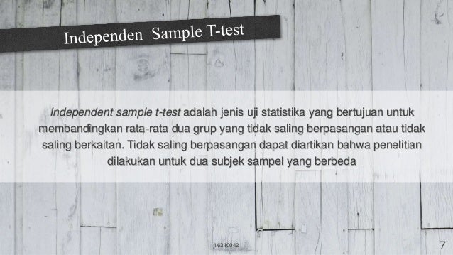 Ppt Uji T Dependent Dan Indeppendent
