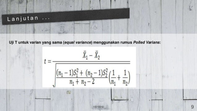 Ppt Uji T Dependent Dan Indeppendent