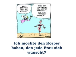 Ich möchte den Körper
haben, den jede Frau sich
wünscht?
 