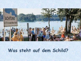 Was steht auf dem Schild?