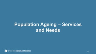 Population Ageing – Services
and Needs
37
 