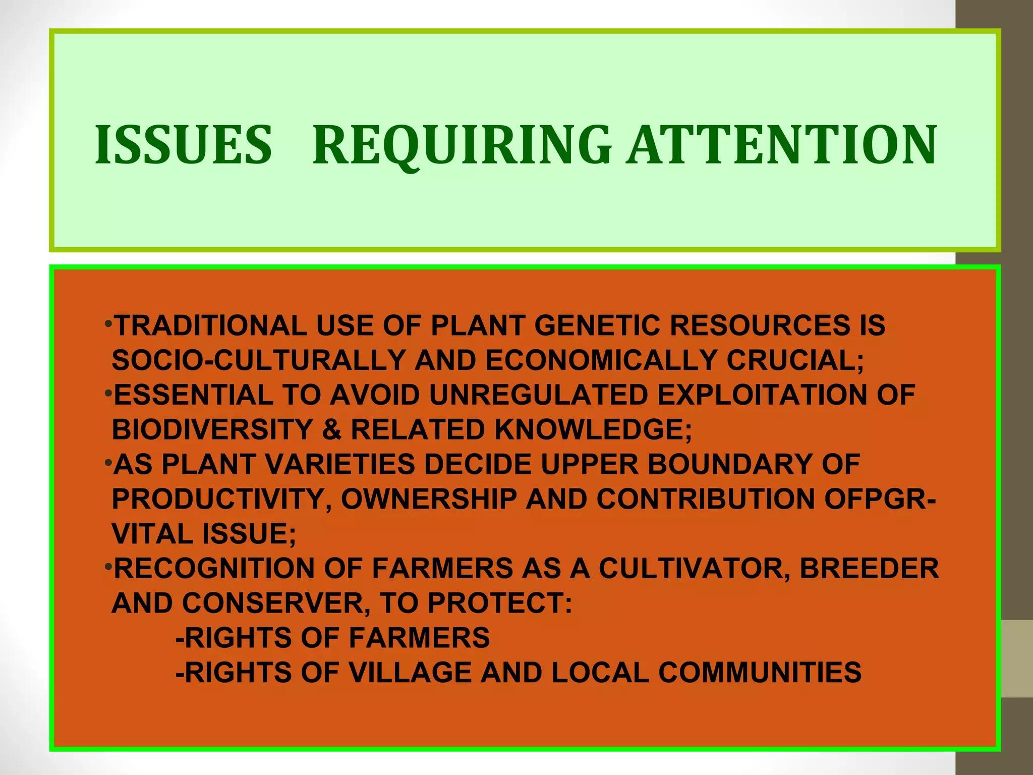 Farm Exploitation: Legal and Ethical Issues Ppvr & farmers right | PPT