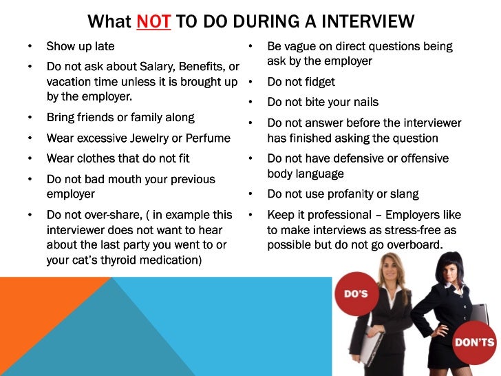 mock presentation for class what not to do in an interview