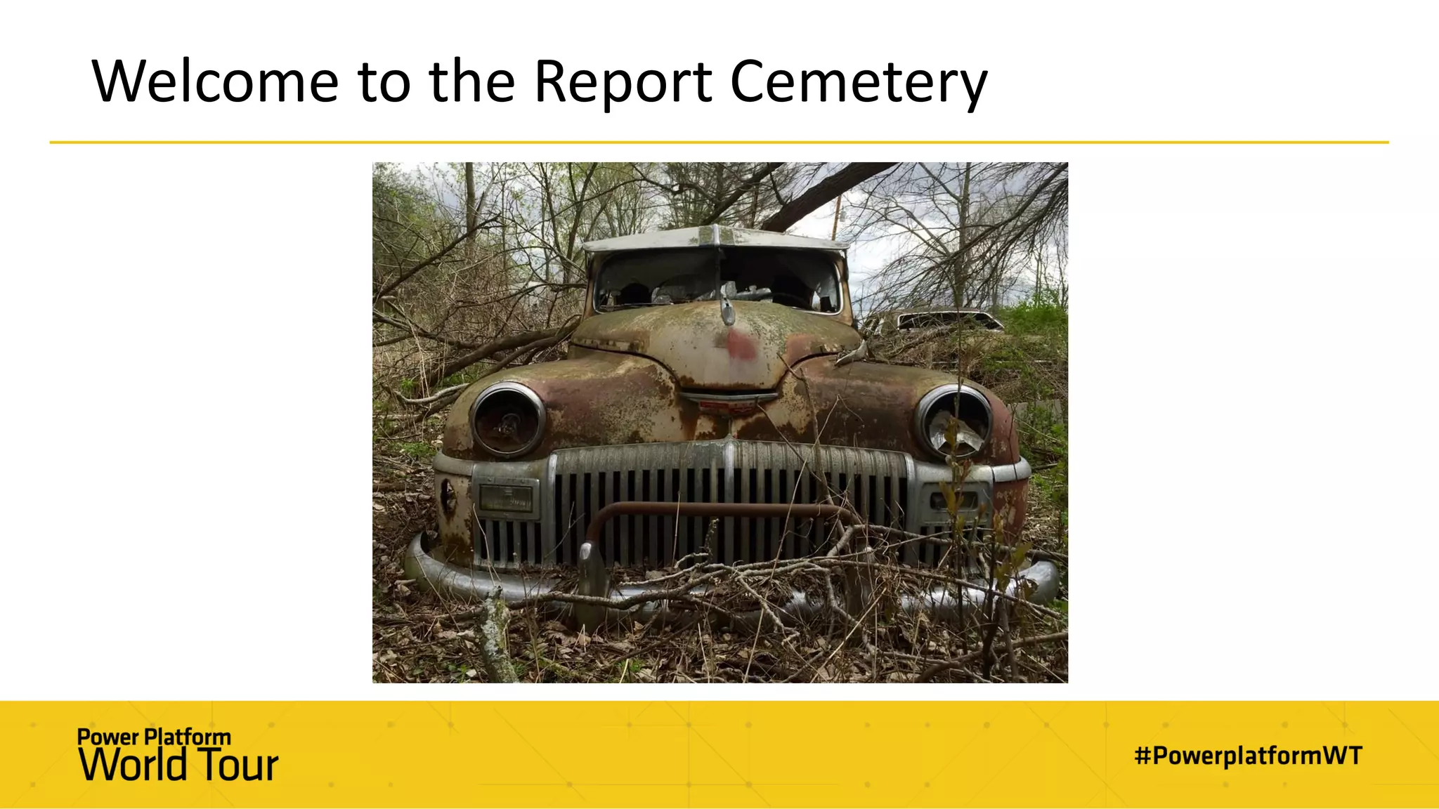 Welcome to the Report Cemetery
 