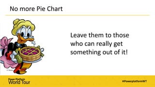 No more Pie Chart
Leave them to those
who can really get
something out of it!
 