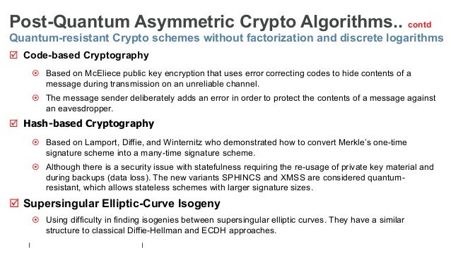 Post Quantum Cryptography: Technical Overview