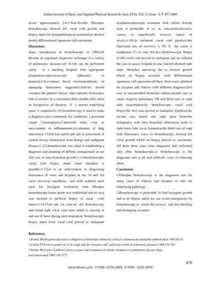Bronchoscopy in Diagnosing Non-Asthmatic Causes of Wheezing: Case ...