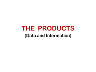 THE  PRODUCTS (Data and Information) 