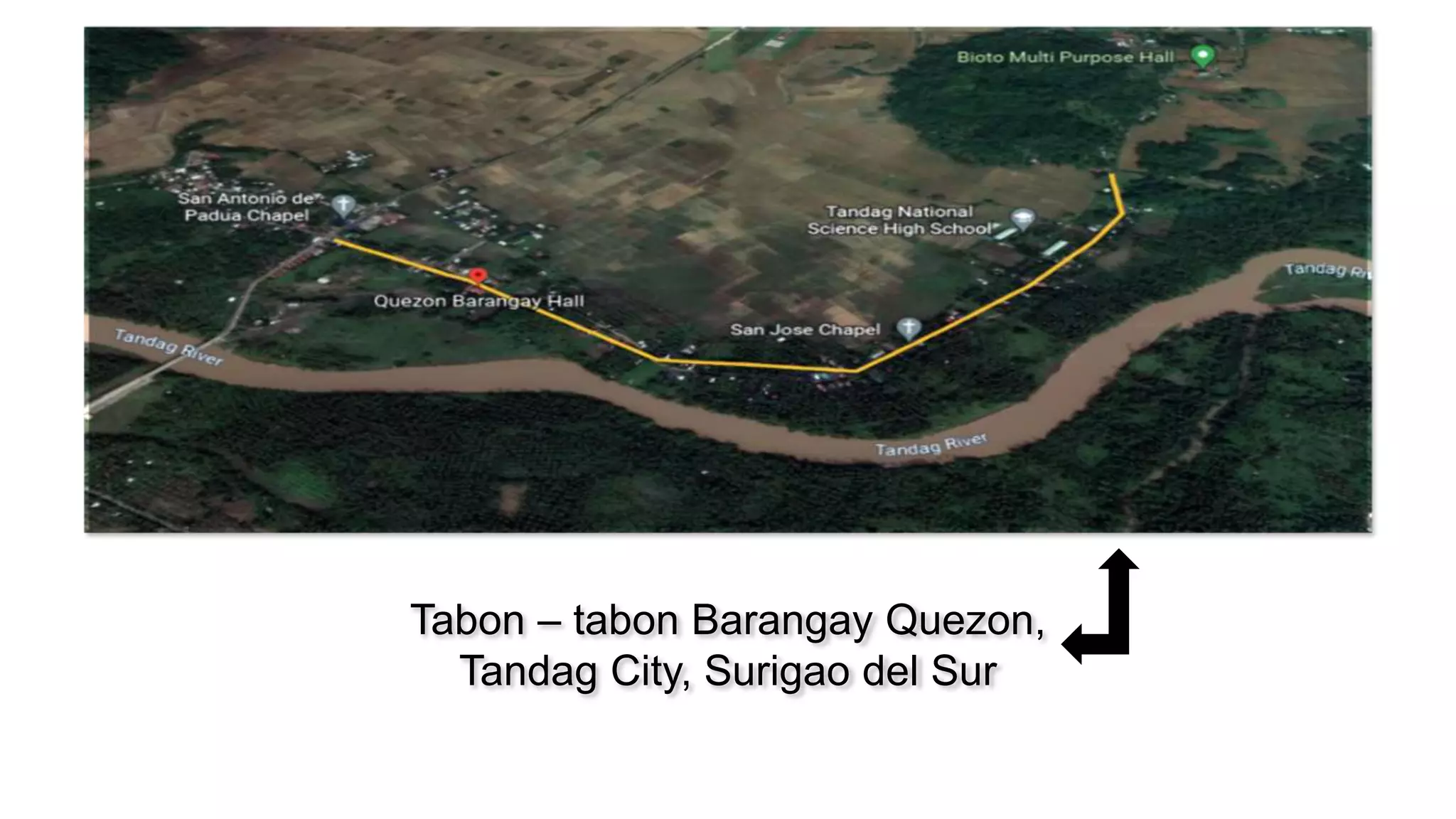 Tabon – tabon Barangay Quezon,
Tandag City, Surigao del Sur
