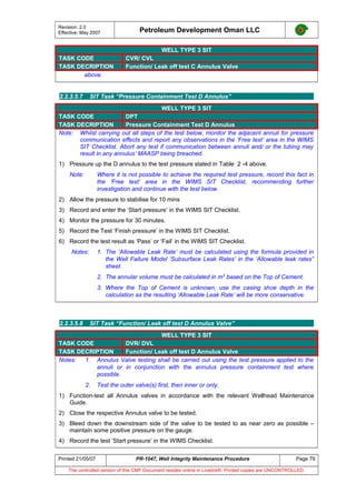 Pr 1047 well integrity maintenance | DOC