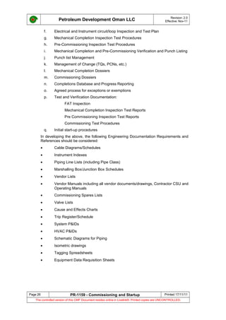 Pr 1159 - commissioning and start-up procedure | DOC