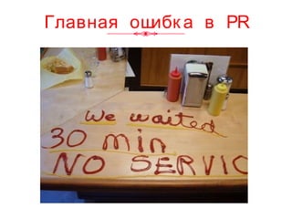 Главная ошибк а в PR
 