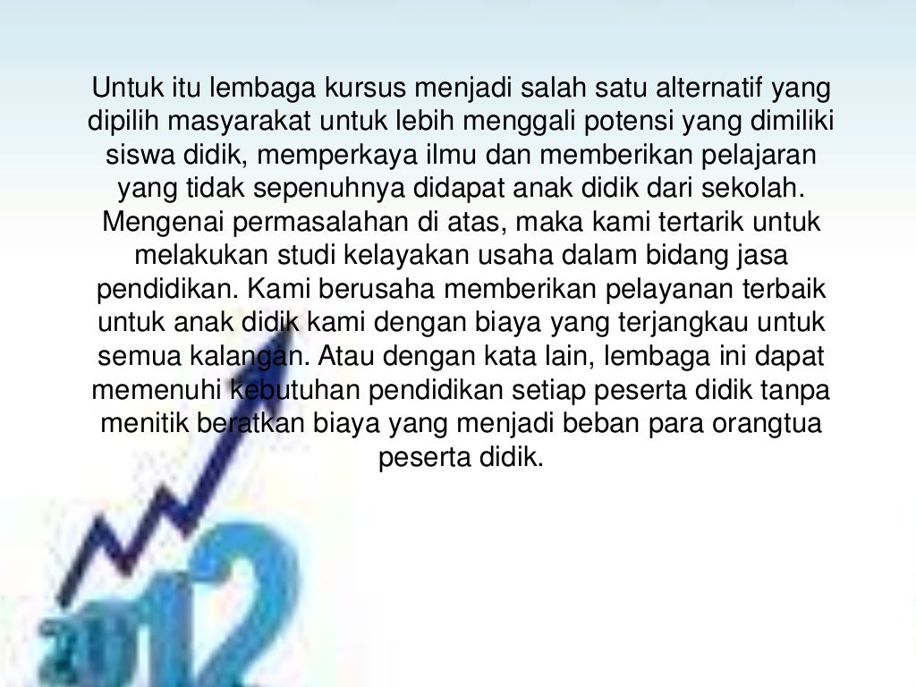 proposal usaha bimbingan belajar