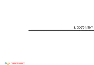 Proprietary and Confidential 
3. コンテンツ制作  