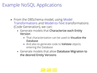 Inferring Versioned Schemas from NoSQL Databases and its Applications | PPT