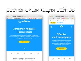 респонсификация сайтов
 